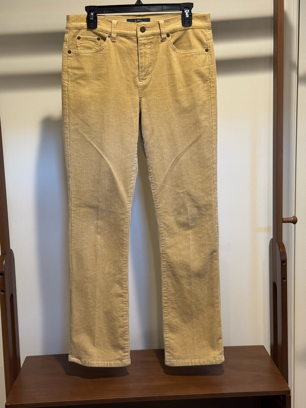 Ralph Lauren LRL Tan Corduroy Classic Bootcut Pants Size 6